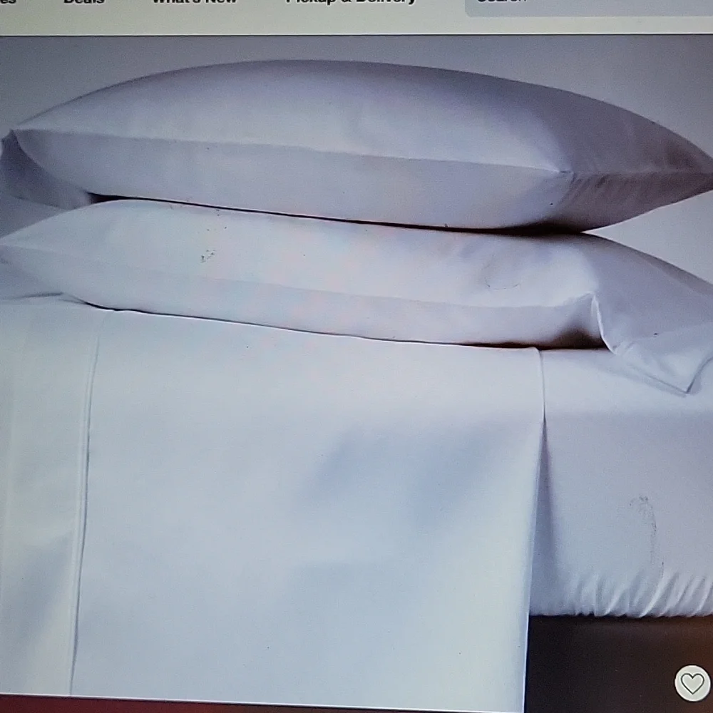 Threshold Tri Ease sheet set 500 Thread Count Sateen White FULL 9-15